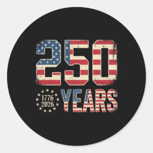 Adesivo 250 Anos 1776-2026 Bandeira Patriótica da América