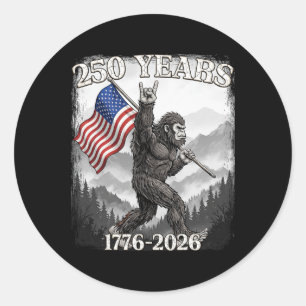 Adesivo 250 Anos 1776–2026 Bigfoot E Bandeira Patriota Ame