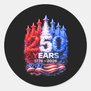 Adesivo 250 Anos 1776–2026 Patriótico 4 de Julho Americano