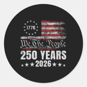 Adesivo 250 Anos 1776-2026 Vintage Patriótico 250º Anivers