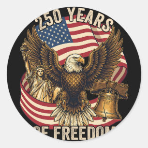Adesivo 250 Anos Americano 1776-2026 250º Aniversário 250º