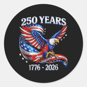 Adesivo 250 Anos Americano 1776 2026 250º Aniversário EUA