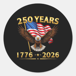 Adesivo 250 Anos Americano 1776 2026 250º Aniversário EUA