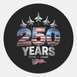 Adesivo 250 Anos Americano 1776 2026 250º EUA Patriótico 