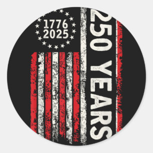Adesivo 250 Anos Americano 1776 2026 250º EUA Patriótico