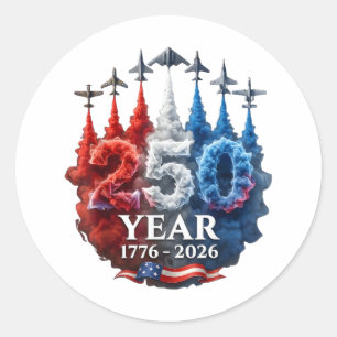 Adesivo 250 Anos Americano 250º EUA Patriótico 4 de Julho
