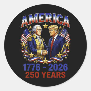 Adesivo 250 Anos Aniversário da América 250º Trump