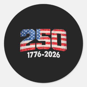 Adesivo 250 Anos Bandeira Americana 1776-2026 250º Anivers
