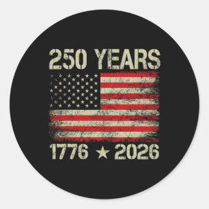 Adesivo 250 Anos Bandeira Americana 1776-2026 250º Anivers
