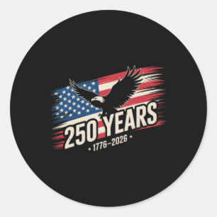 Adesivo 250 Anos Bandeira Americana 250º Aniversário EUA