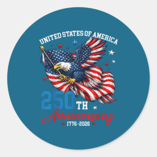Adesivo 250 Anos bandeira americana 250º aniversário EUA 4