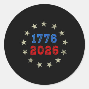 Adesivo 250 Anos Bandeira Americana (2 Lados) Frente e Ver