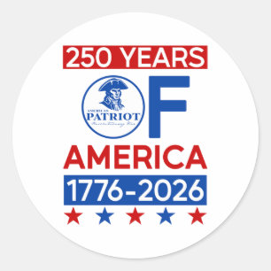 Adesivo 250 Anos Da Revolução Americana Semiquincenteni