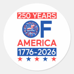 Adesivo 250 Anos Da Revolução Americana Semiquincenteni