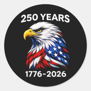 Adesivo 250 Anos De Águia Da Liberdade Americana Bandeira