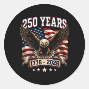 Adesivo 250 Anos de Aniversário Americano 1776 2026