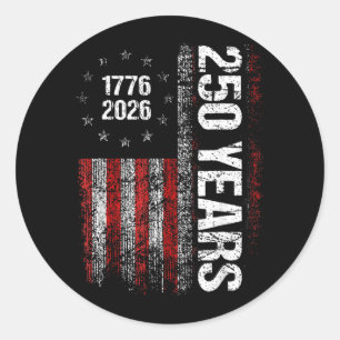 Adesivo 250 Anos de Aniversário Americano 250º Independênc
