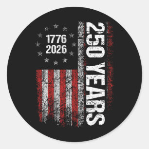 Adesivo 250 Anos de Aniversário Americano 250º Independênc