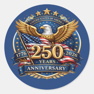 Adesivo 250 Anos de Independência Americana Patriótica