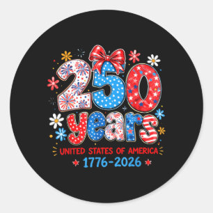 Adesivo 250 Anos de Independência dos Estados Unidos da Am