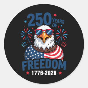 Adesivo 250 Anos De Liberdade 1776 2026 Patriótico Ld Águi