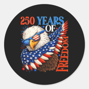 Adesivo 250 Anos De Liberdade 1776 2026 Patriótico Ld Águi
