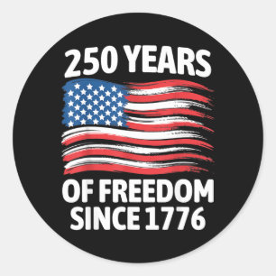 Adesivo 250 Anos de Liberdade 250º Aniversário 1776 2026