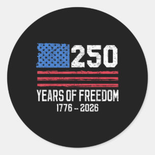 Adesivo 250 Anos de Liberdade 250.º aniversário América Ba