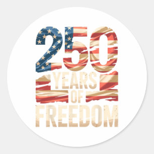 Adesivo 250 Anos De Liberdade Patriótico Bandeira American