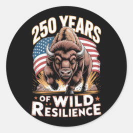 Adesivo 250 Anos de Resiliência Selvagem Bisonte