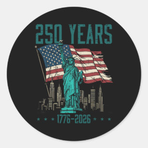 Adesivo 250 Anos Estátua da Liberdade 250º Aniversário Mul