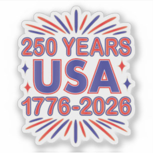 Adesivo 250 Anos EUA   1776-2026 Semiquincentenário