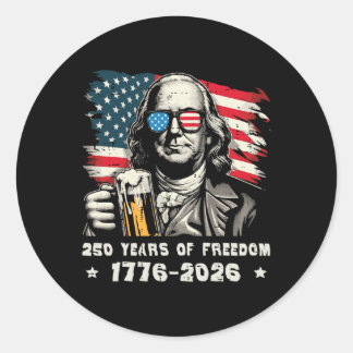 Adesivo 250 Anos Liberdade Ben Franklin 250º Aniversário U