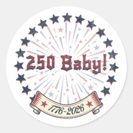 Adesivo 250 Baby America 250 Patriotic Fireworks Design