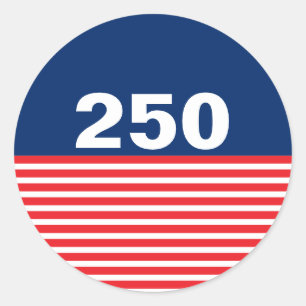 Adesivo 250 Vermelho Branco e Azul Aniversário dos EUA