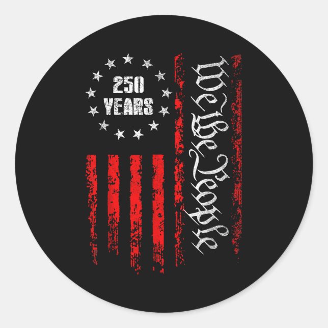 Adesivo 250 Years 1776-2026 250th Birthday Usa Patriotic 4 (Frente)