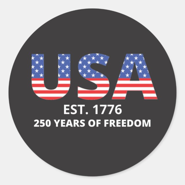 Adesivo 250 Years Of Freedom (Frente)