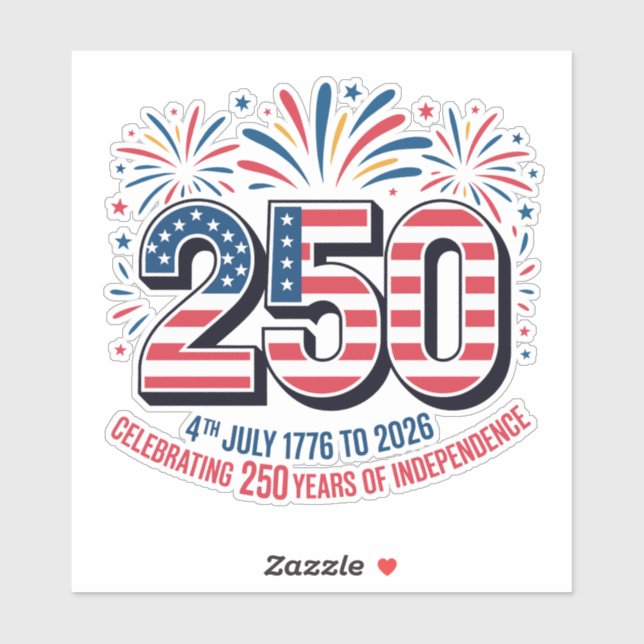 Adesivo 250 Years of Independence  (Folha)
