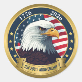 Adesivo 250th Anniversary USA Patriotic | 1776–2026