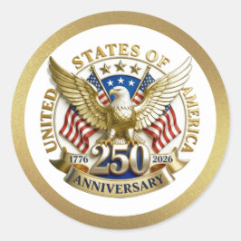 Adesivo 250th Anniversary USA Patriotic | 1776–2026