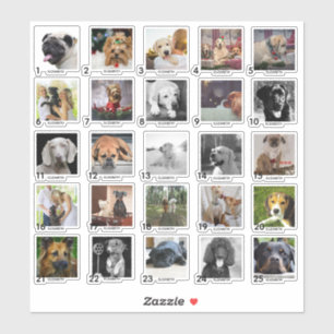 Adesivo 25 NOME DE FOTOS DE CALENDÁRIO DE ADVENTE Personal