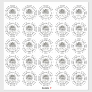 Adesivo 25 Rótulos De Pele De Mason Mason Mason Clara De