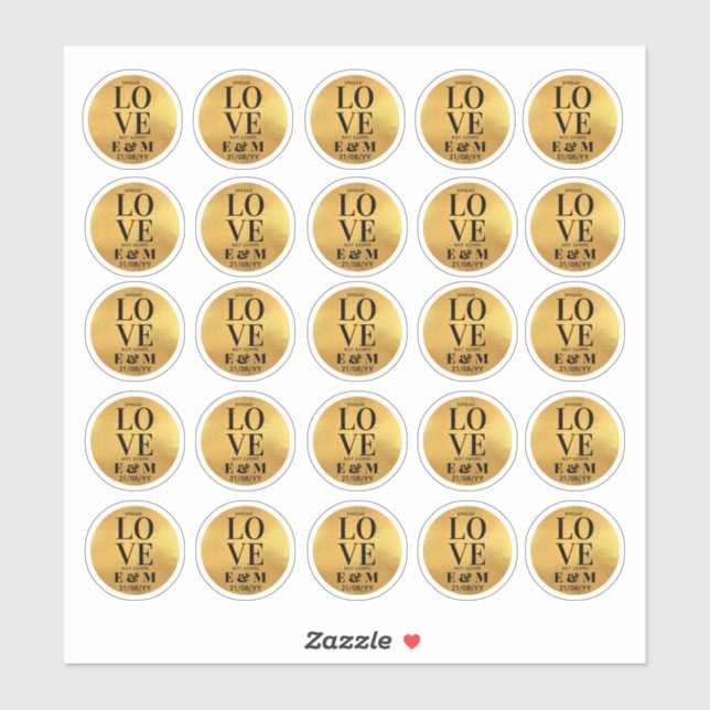 Adesivo 25 Vinhetas Douradas Sanitizer Espalham Amor Não G (Folha)