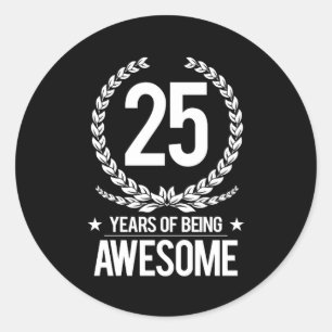 Adesivo 25o Aniversário (25 anos de ser impressionantes)