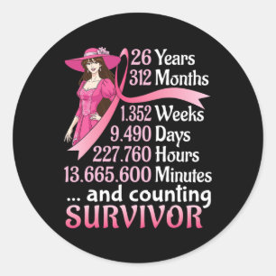 Adesivo 26 Anos 312 Meses E Contagem Do Cancer Da Mama