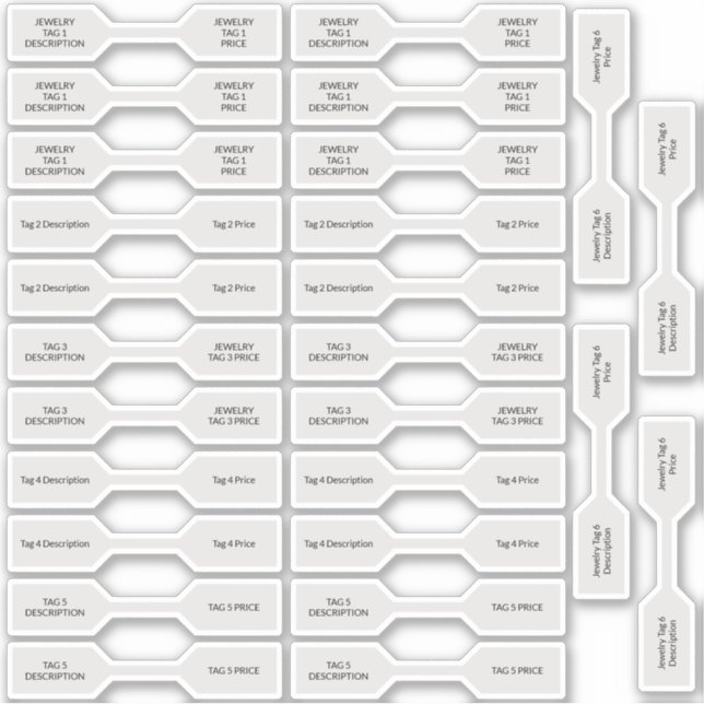 Adesivo 26 Autocolantes de Prata de Joias (Frente)