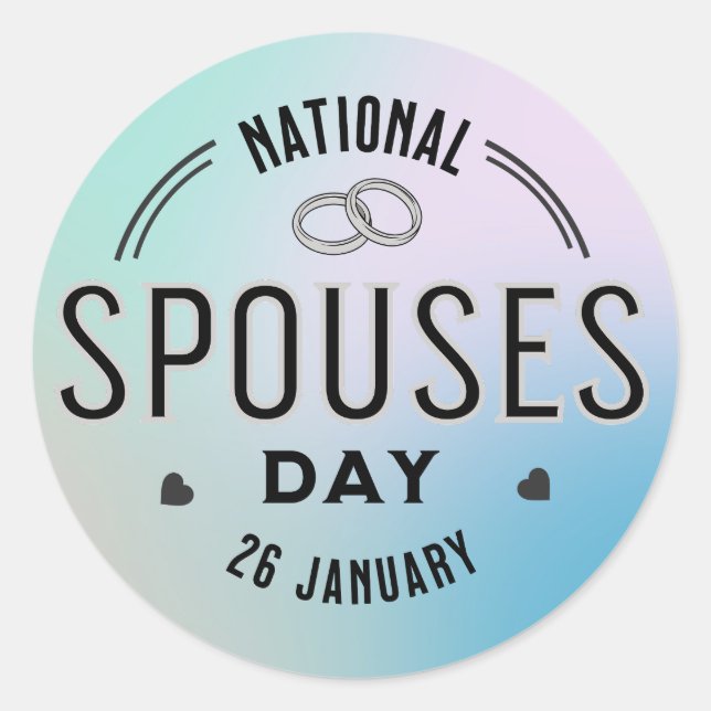 Adesivo 26 de Janeiro Dia Nacional dos Cônjuges (Frente)