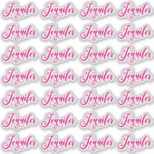 Adesivo 28 Jennifer decorativa rosa quente