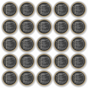 Adesivo 2,5" Manuka Honey Black Dourado Honey Nutrition Fa