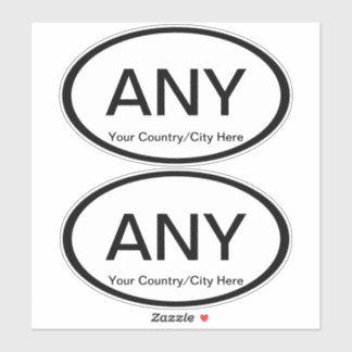 Adesivo 2 Autoadesivos Oval Cusomizáveis Euro